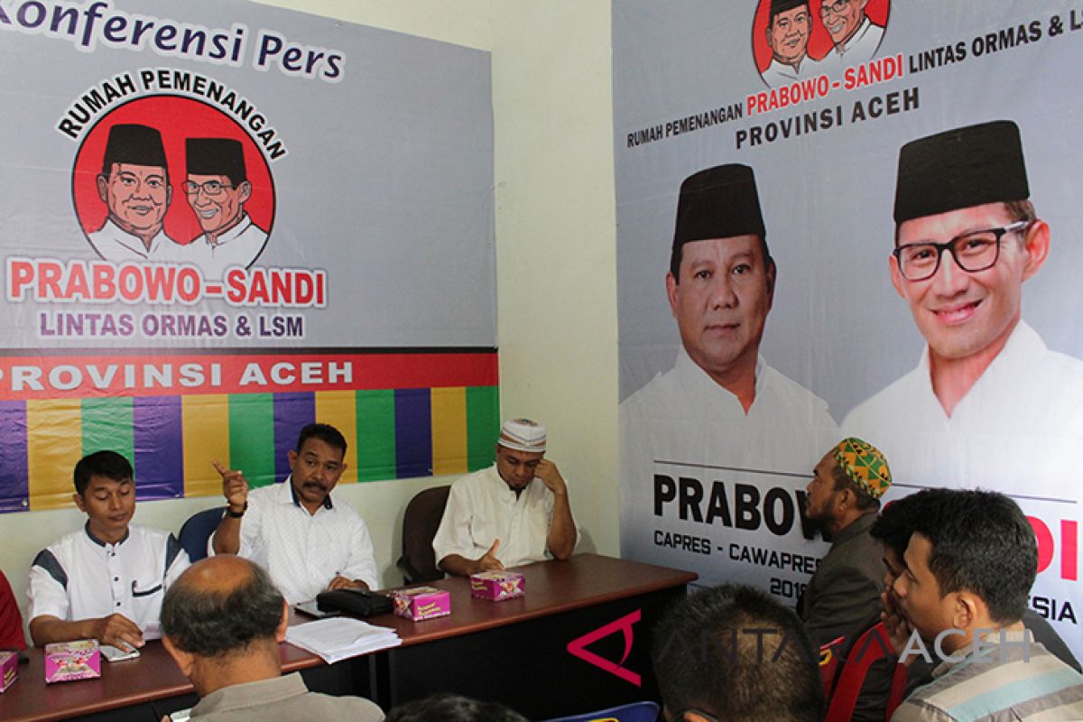 Relawan diminta rapatkan barisan menangkan Prabowo-Sandi di Aceh