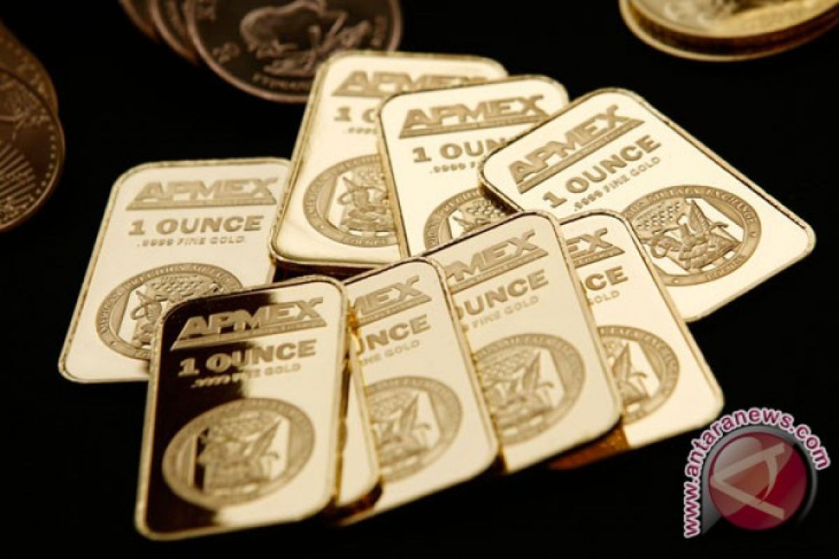 Pasar Wall Street terpuruk, harga emas naik