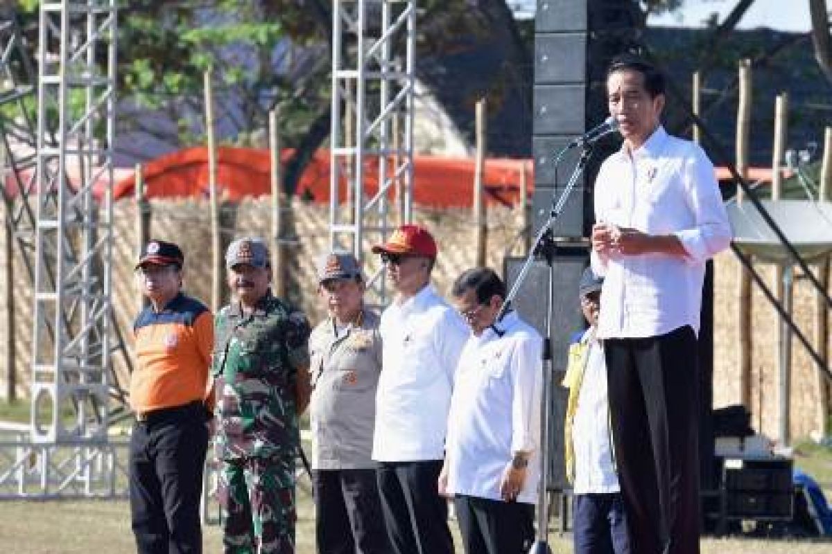 Presiden : Bangun NTB Kembali Dengan Konstruksi Rumah Tahan Gempa