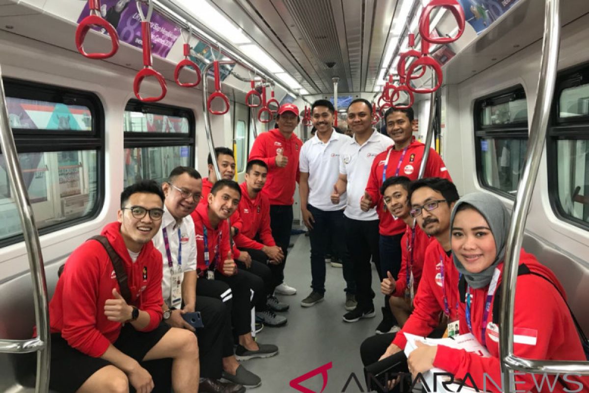 Atlet Asian Games ikut uji coba LRT