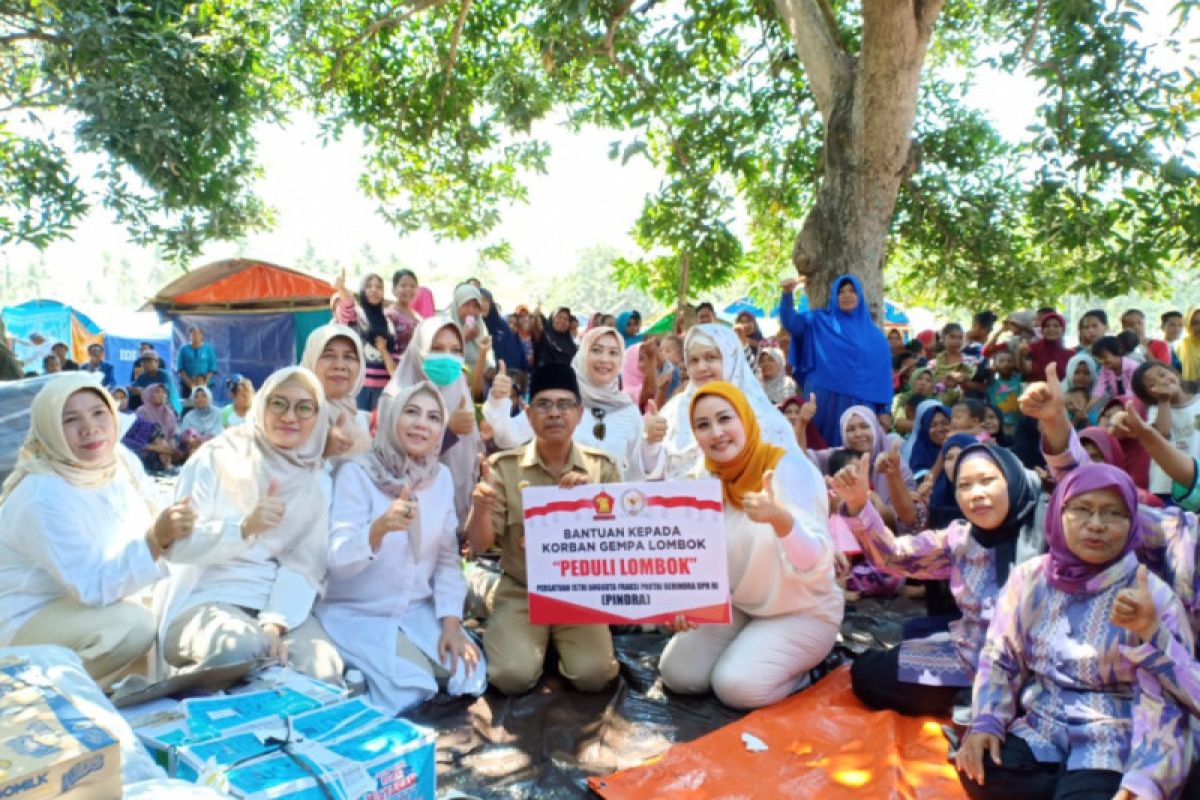 Pindra gotong-royong bantu korban gempa di Lombok