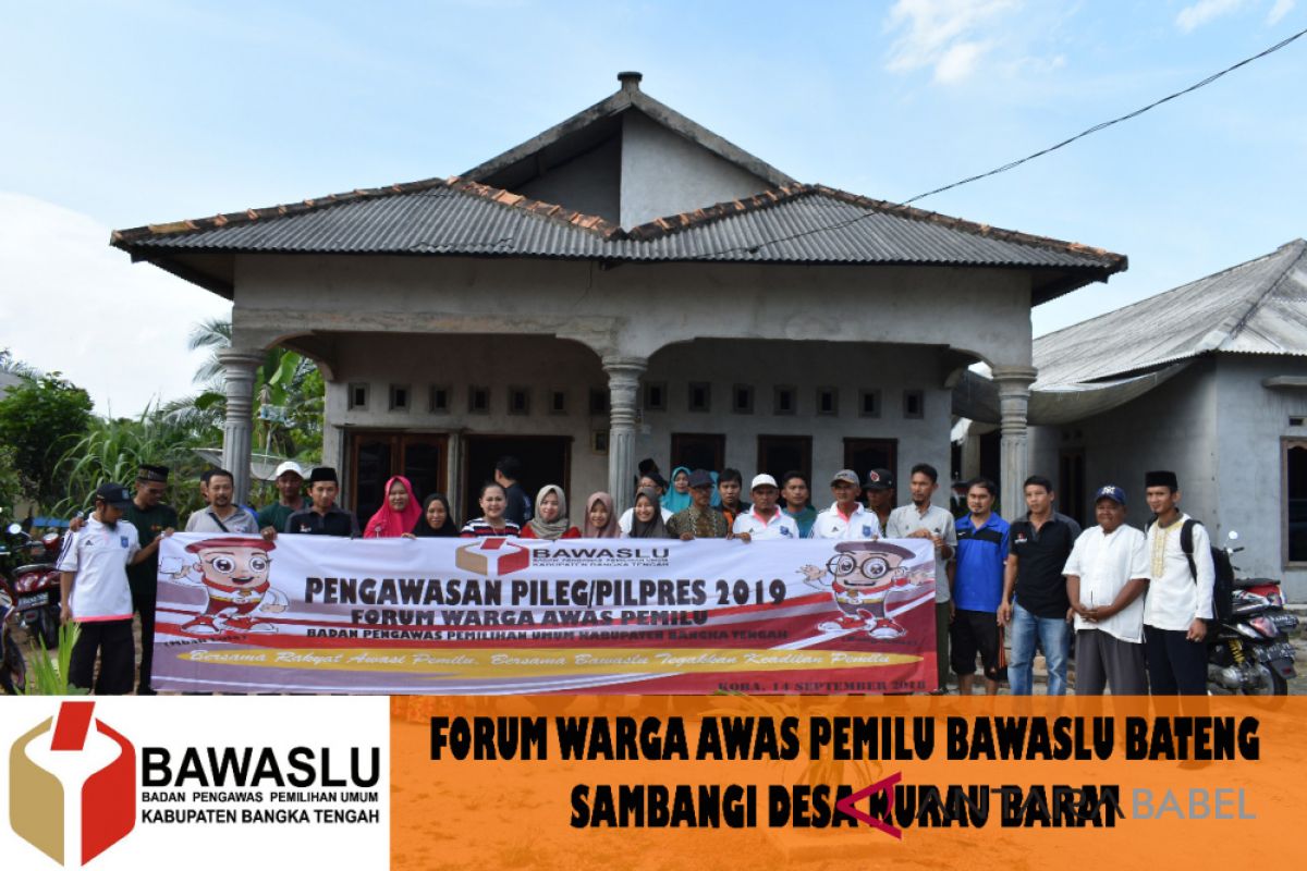 Bawaslu Bangka Tengah optimalkan kegiatan forum warga awas pemilu