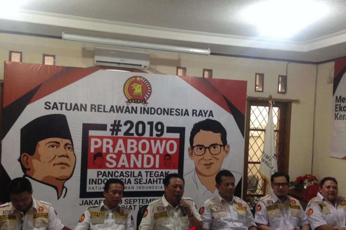 Relawan Satria deklarasikan #2019PrabowoSandi tegaskan politik tanpa SARA