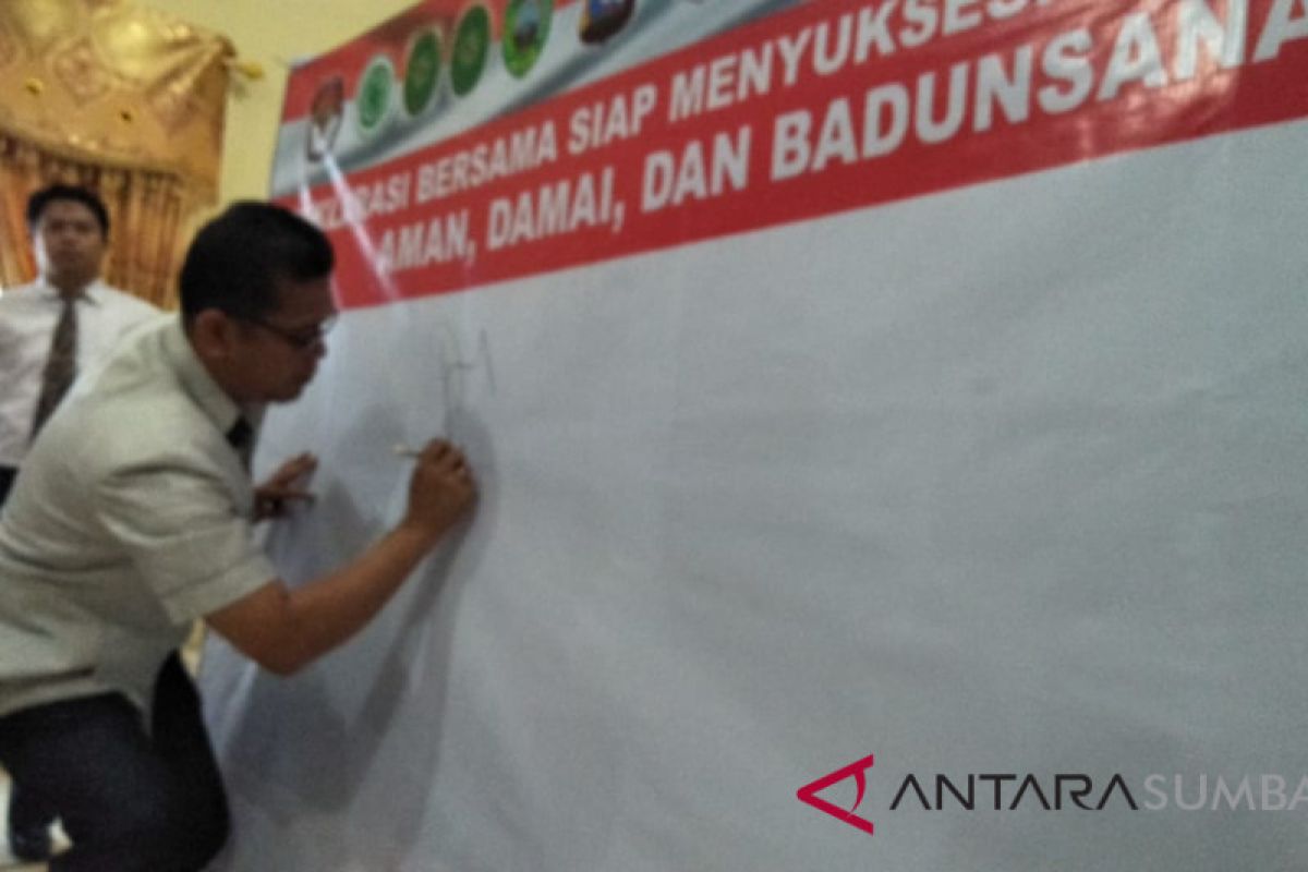 Pasaman deklarasi Pemilu damai, libatkan banyak elemen