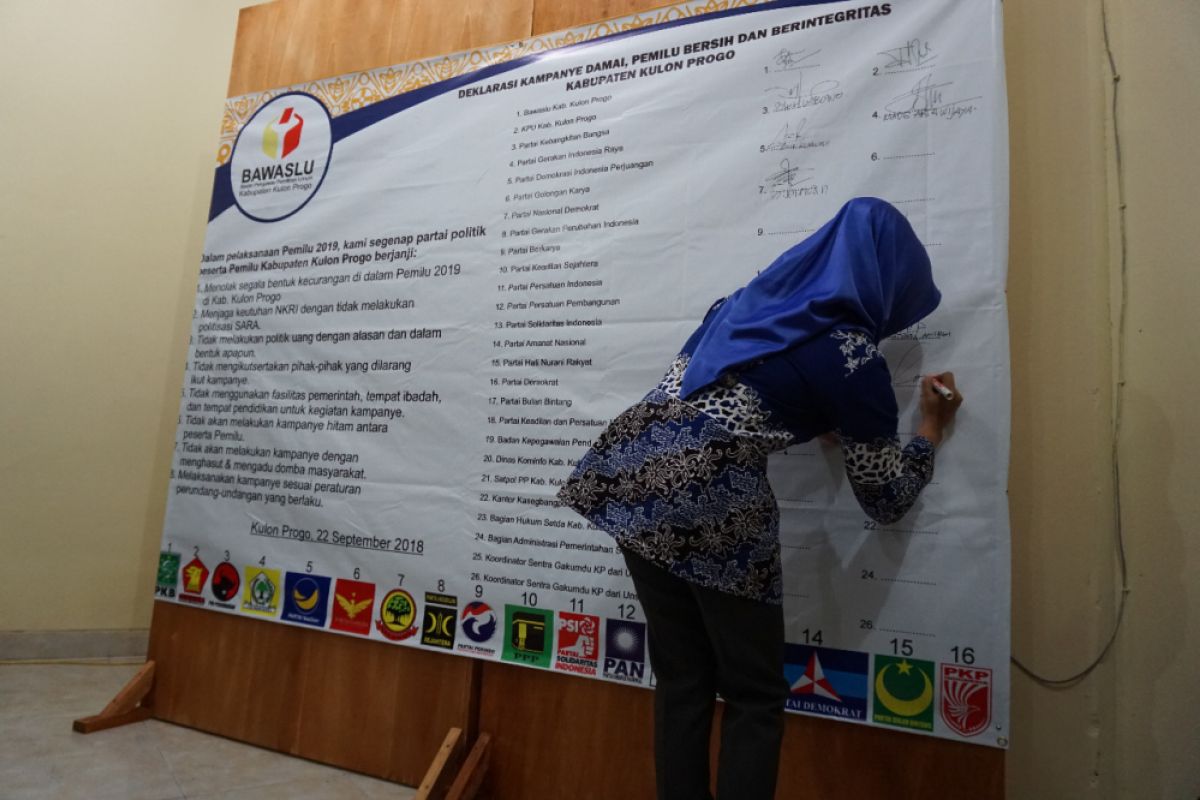 Parpol  di Kulon Progo harus  mewujudkan Pemilu 2019 berintegritas