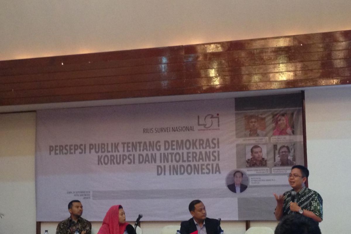 LSI: Dukungan terhadap demokrasi semakin meningkat