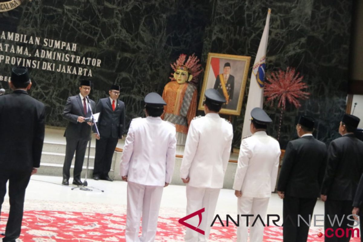 Jakarta lantik 16 pejabat pratama-administrator baru