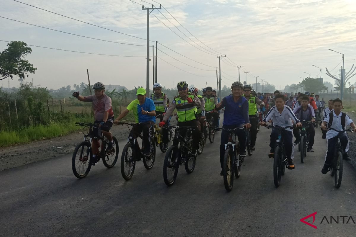 Satlantas Polresta Banjarmasin gaungkan bersepeda ke sekolah