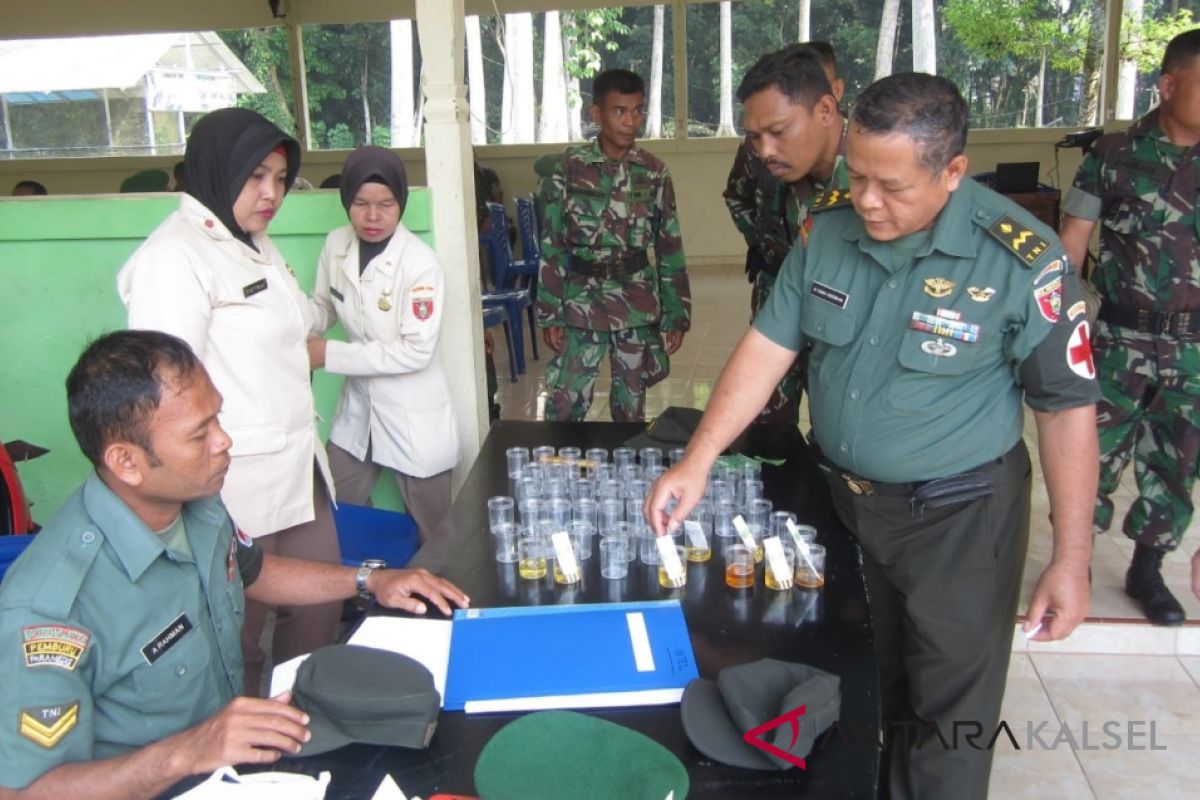 Mendadak Dandim 1002/Barabai tes urine seluruh anggotanya