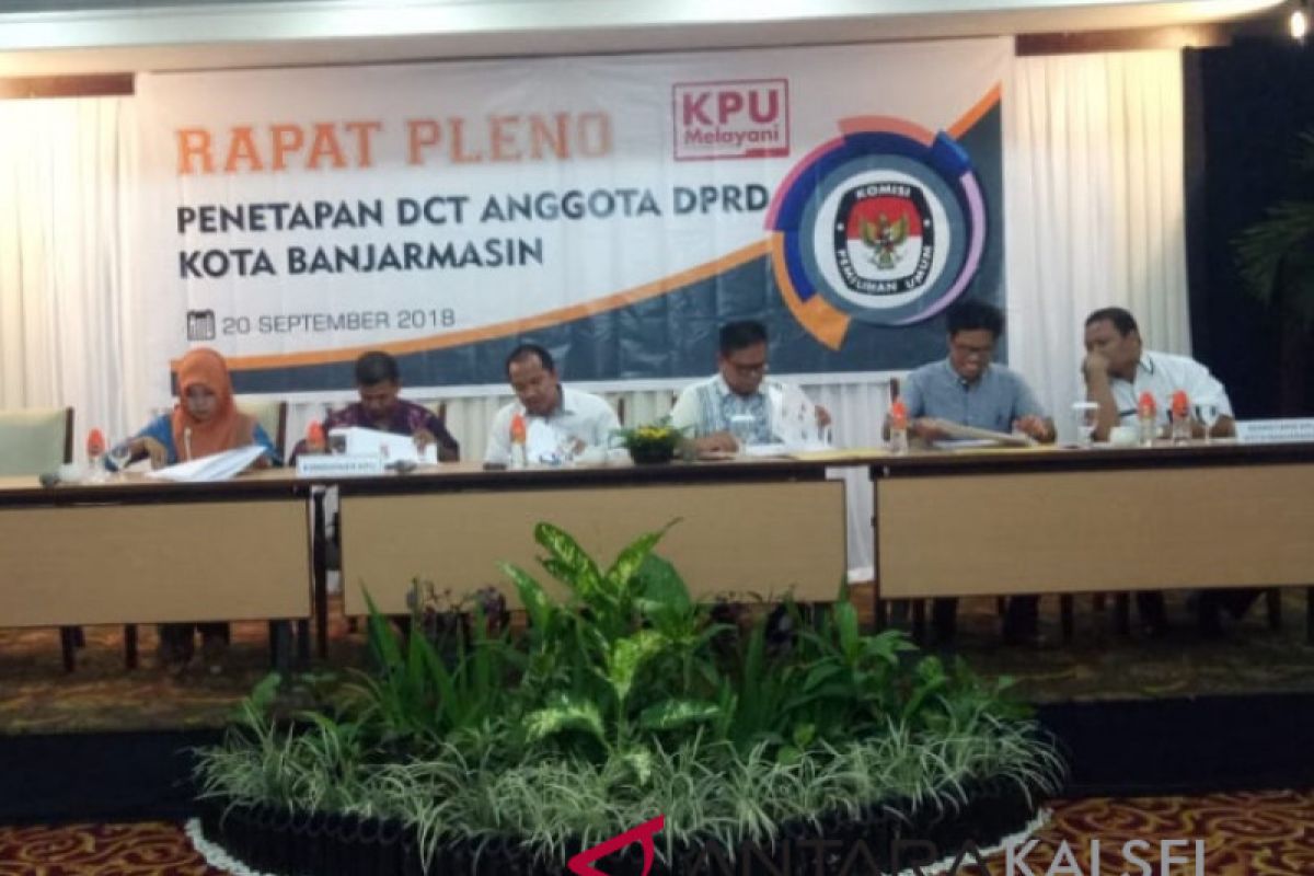 KPU Banjarmasin tetapkan 583 DCT anggota DPRD