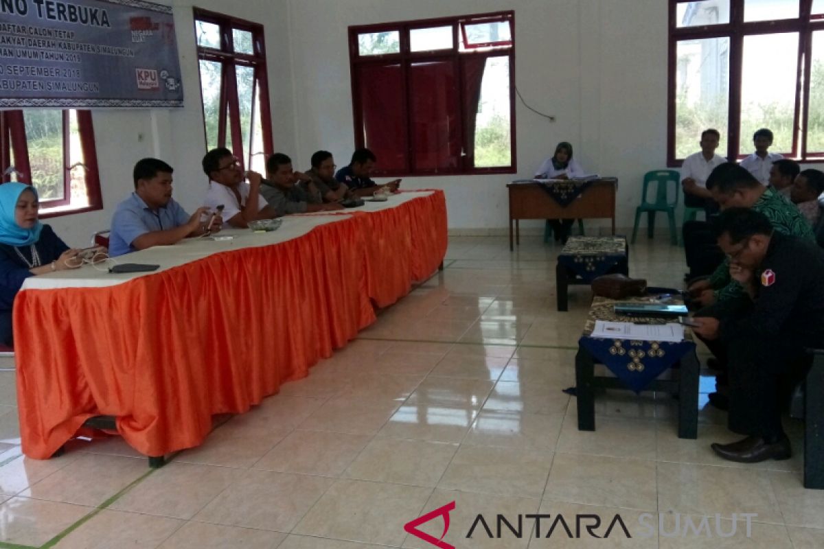 DCT anggota DPRD Simalungun 482 orang