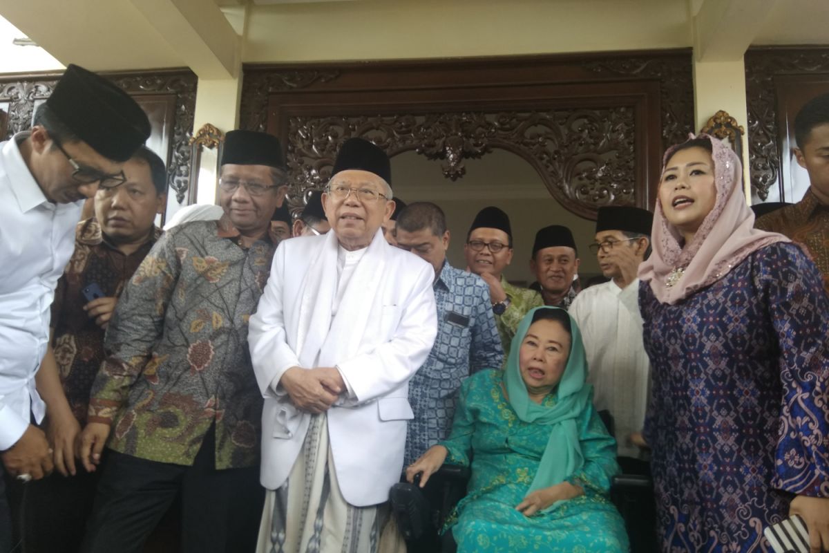 Ma'ruf Amin harapkan dukungan keluarga Gus Dur