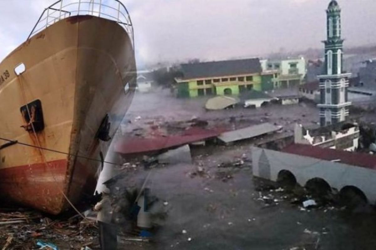 KM Sabuk Nusantara 39 terhempas tsunami 60 meter ke daratan