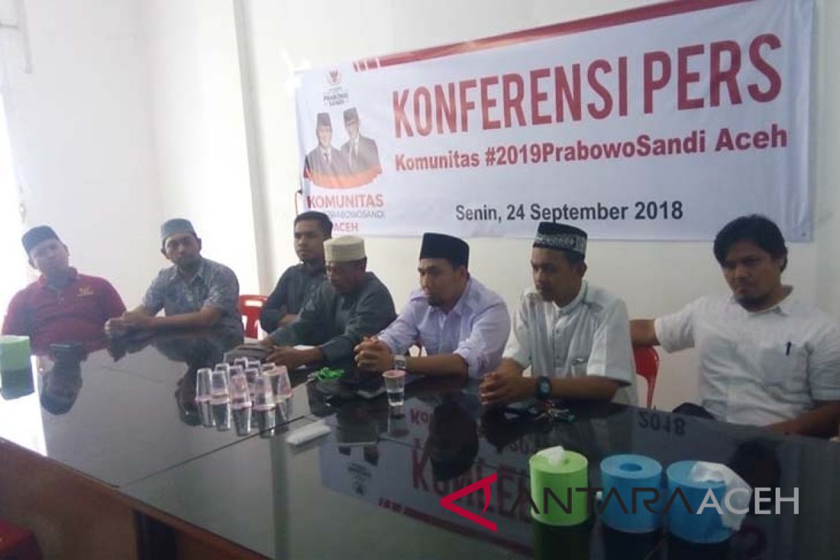 Komunitas #2019PrabowoSandi akan dideklarasikan di Aceh