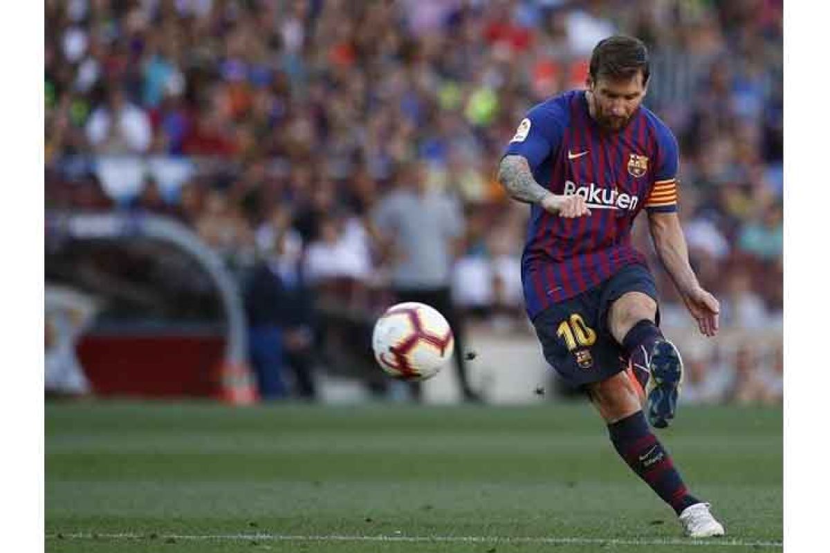 Lionel Messi cetak dua gol kala Barca kalahkan Hotspur 4-2