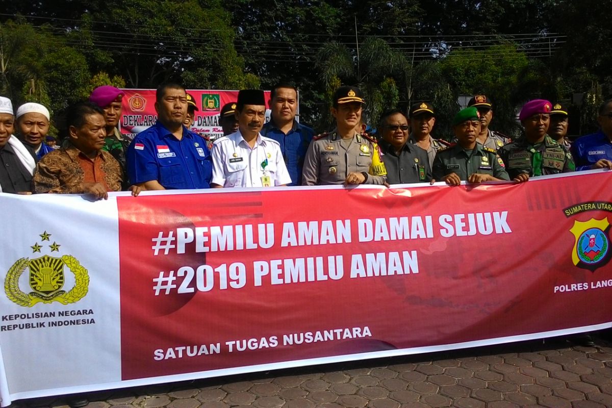 Polres Langkat deklarasi pemilu damai berintegrasi