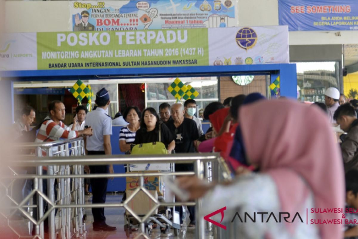 Penumpang Internasional Bandara Hasanuddin naik