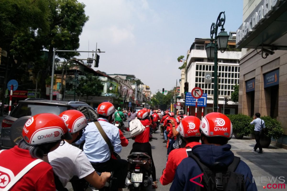 Penampakan pengemudi Go-Viet hingga pengalaman menumpang opang di Vietnam