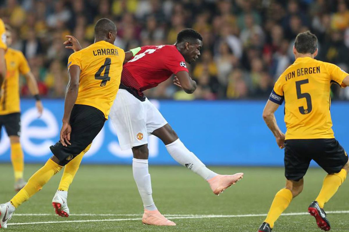 M United hajar BSC Young Boys 3-0, Pogba cetak 2 gol