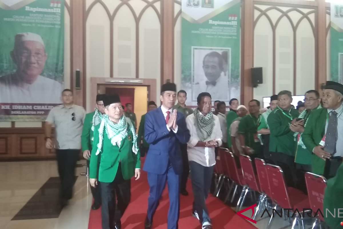 Presiden Jokowi tiba di Rapimnas III PPP