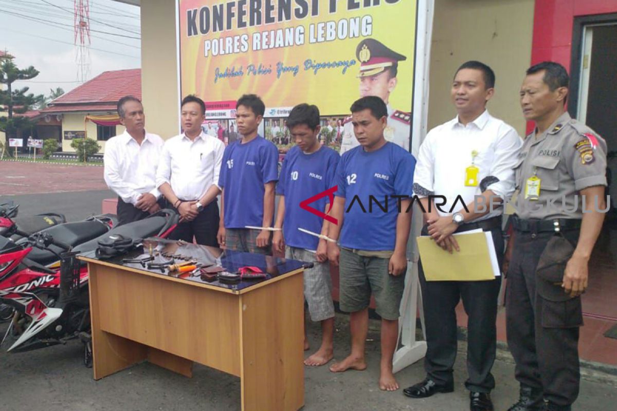 Polres Rejang Lebong tangkap tiga pelaku curanmor