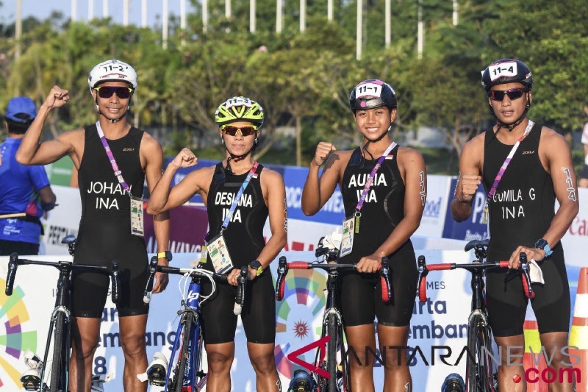 Asian Games (triathlon) - Japan wins gold medal in triathlon mixed relay