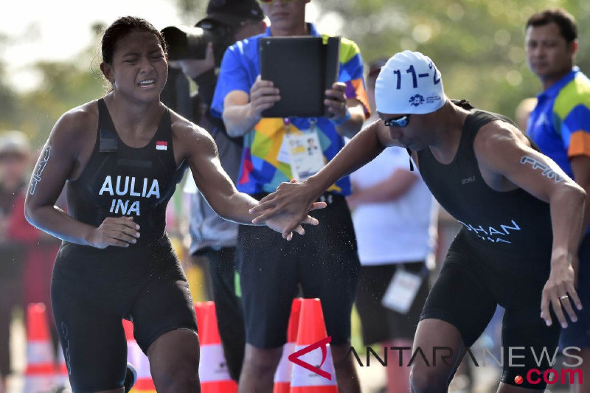 Aasian Games (triathlon) - Indonesian triathlon athletes learn a lot from 2018 Assian Games