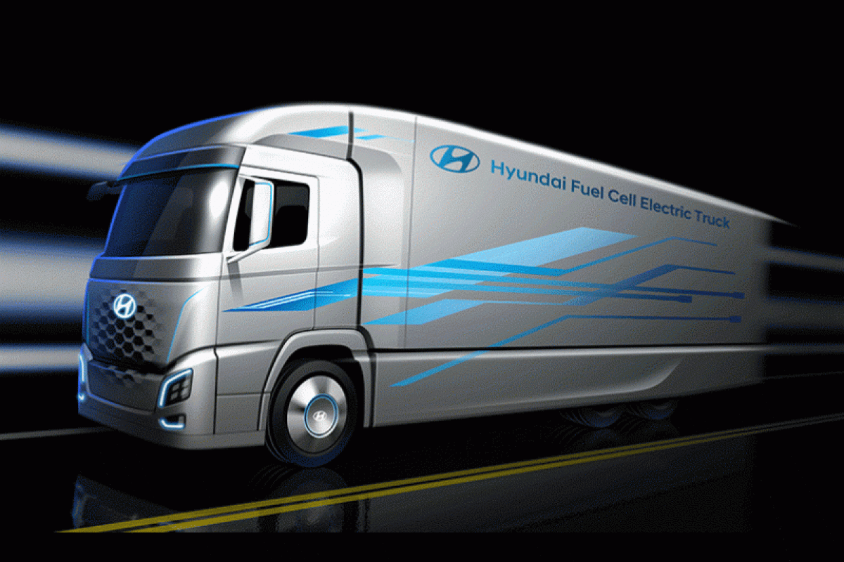 Hyundai rilis tampilan awal truk barbahan bakar hidrogen