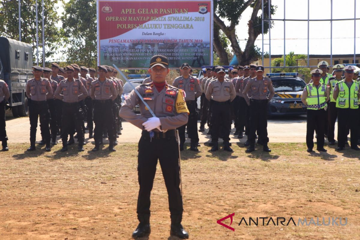 Polres Malra gelar pasukan operasi mantap brata