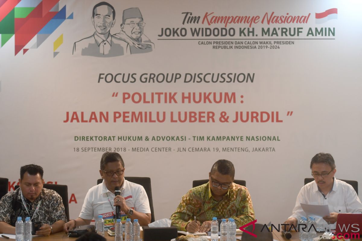 TKN Jokowi-Ma'ruf cari masukan aturan main capres-cawapres dalam pilpres 2019