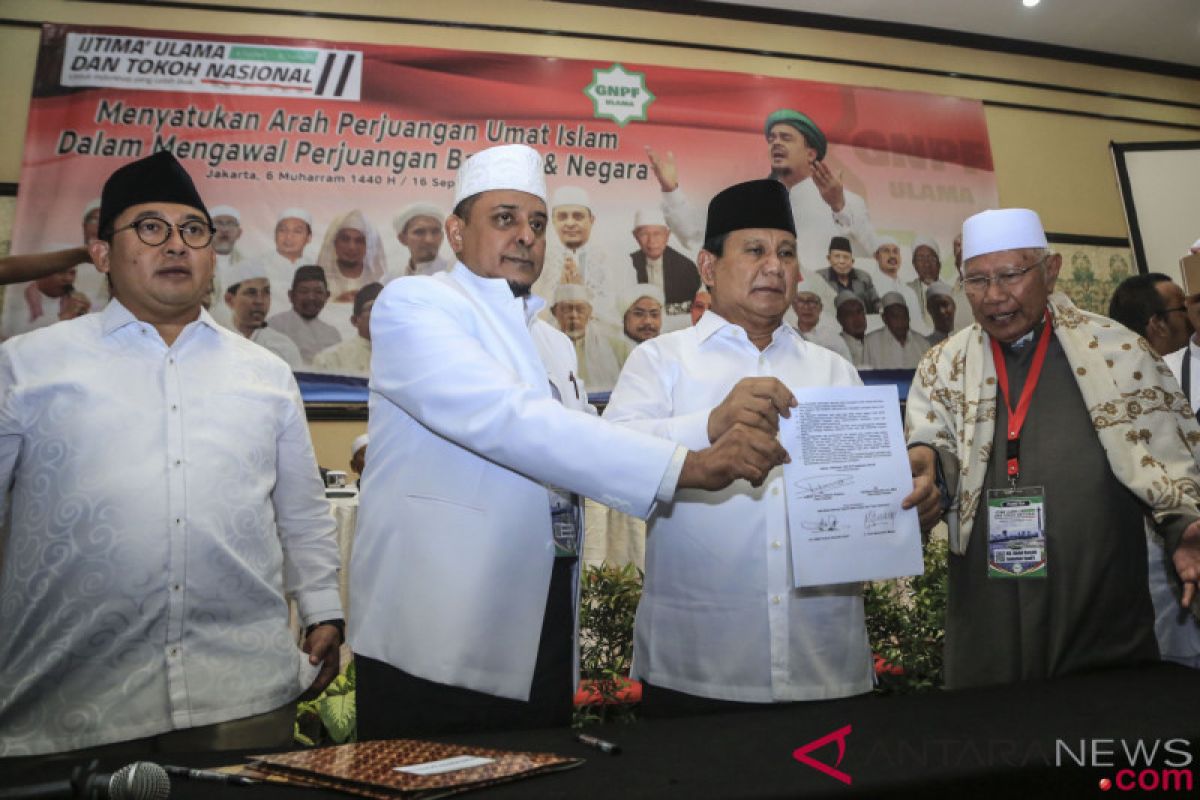 Beberapa tokoh GNPF Ulama masuk timses Prabowo-Sandiaga