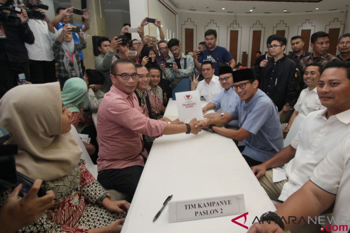 Round Up - Perbandingan dana kampanye awal Jokowi-Ma'ruf dengan Prabowo-Sandiaga