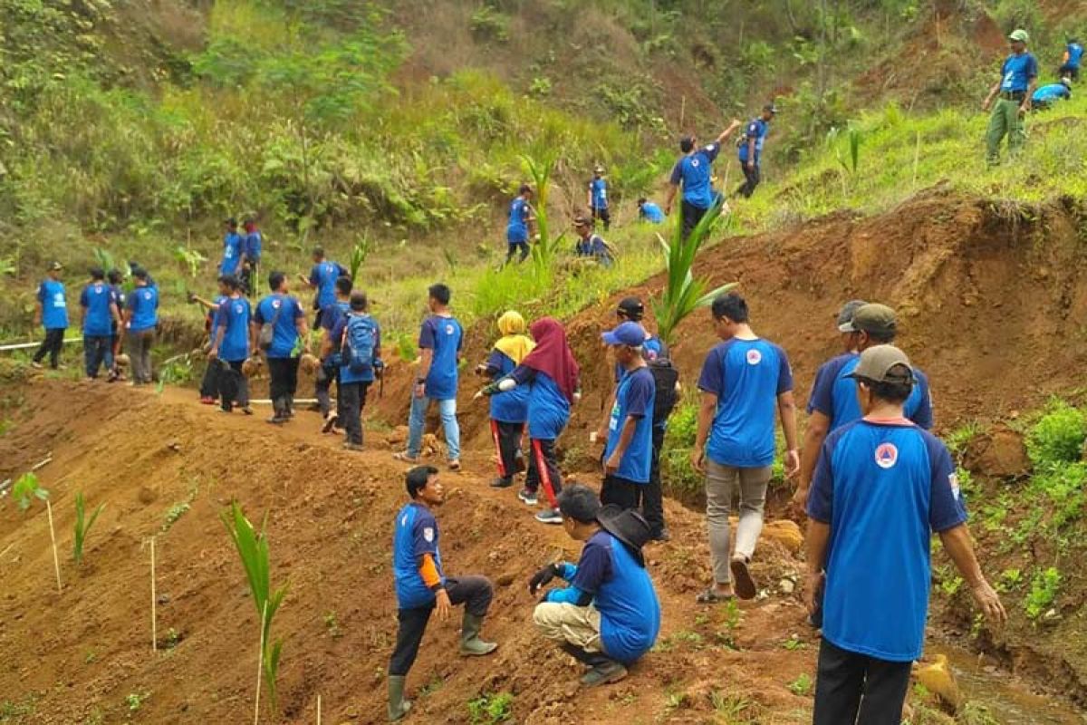 Daerah rawan longsor di Cilacap ditanami seribuan bibit pohon