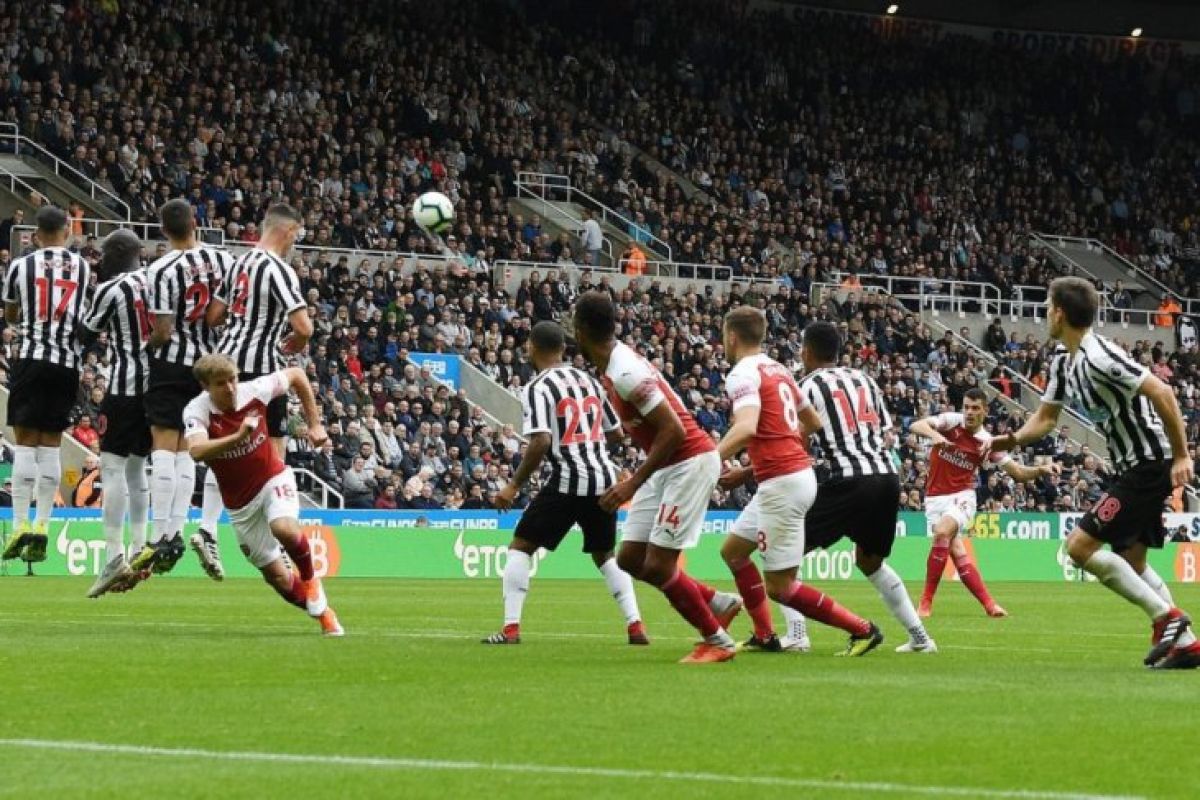 Tendangan bebas Xhaka warnai kemenangan Arsenal atas Newcastle