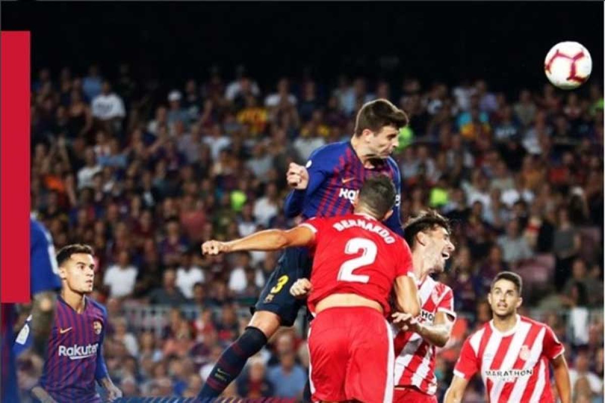 10 pemain Barca ditahan imbang Girona 2-2