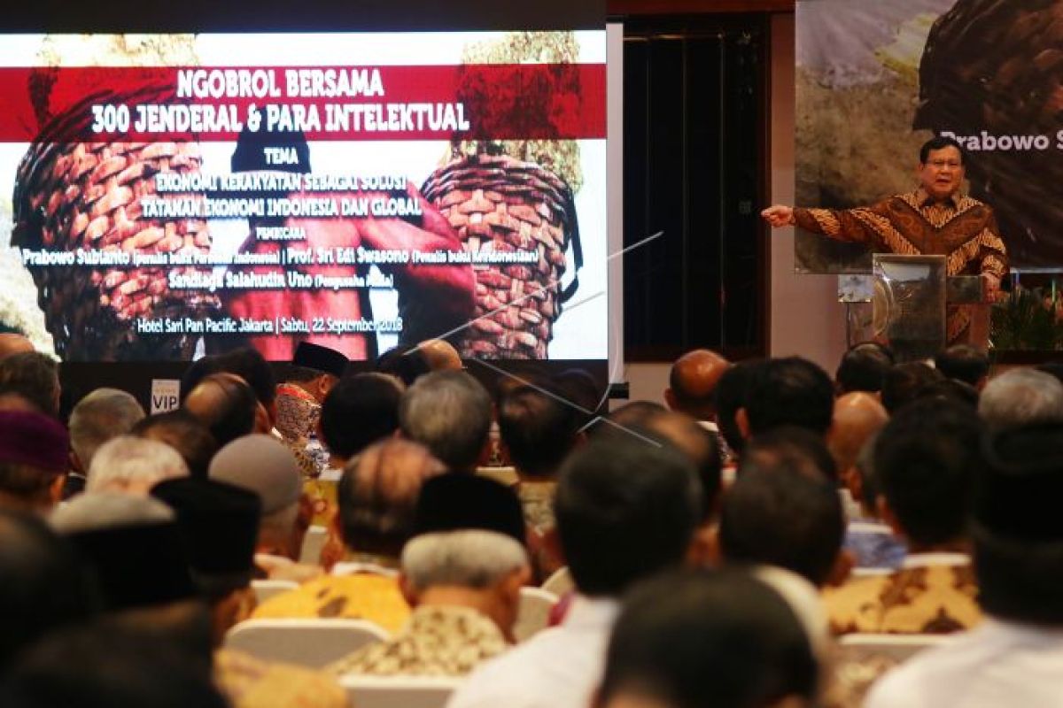 Prabowo "ngobrol bereng" 300 purnawirawan jenderal dan intelektual