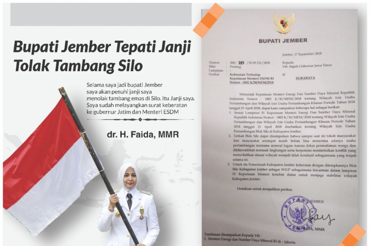 Bupati Jember Kirim Surat Keberatan Izin Tambang di Blok Silo