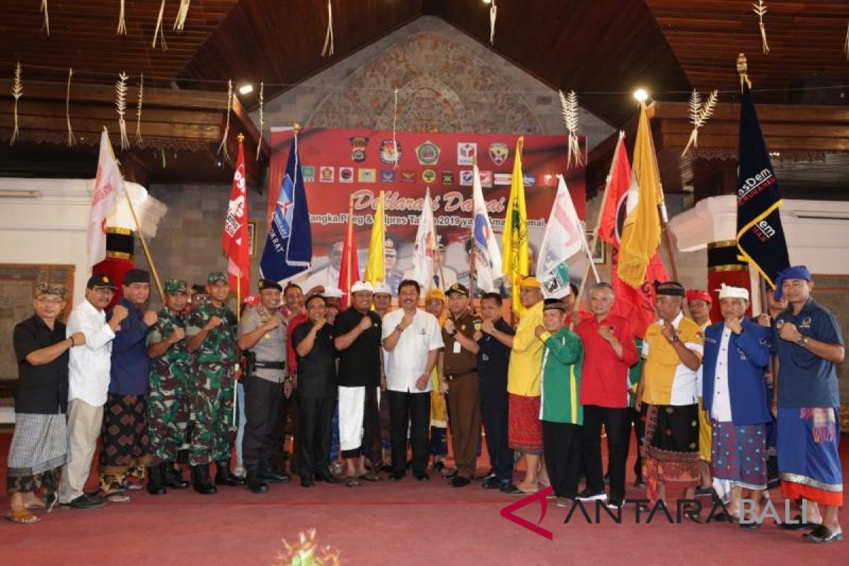 Gianyar deklarasi kesepakatan damai jelang Pemilu 2019