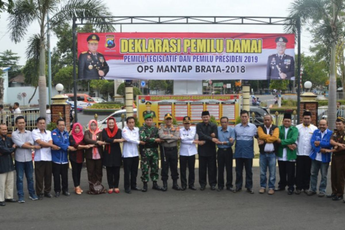 Parpol di Madiun Deklarasikan Pemilu Damai 2019