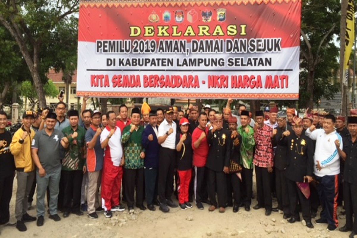 Polres Lampung selatan gelar deklarasi pemilu damai