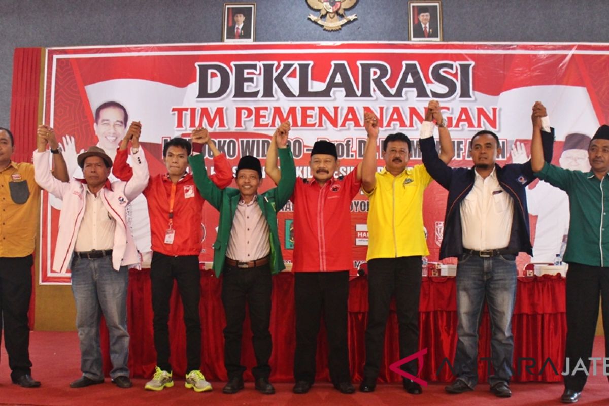 Parpol pengusung deklarasi tim pemenangan Jokowi- Ma'ruf