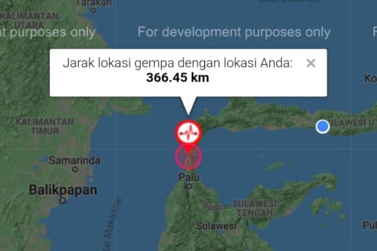 Gempa magnitudo 5.0 guncang Sulteng