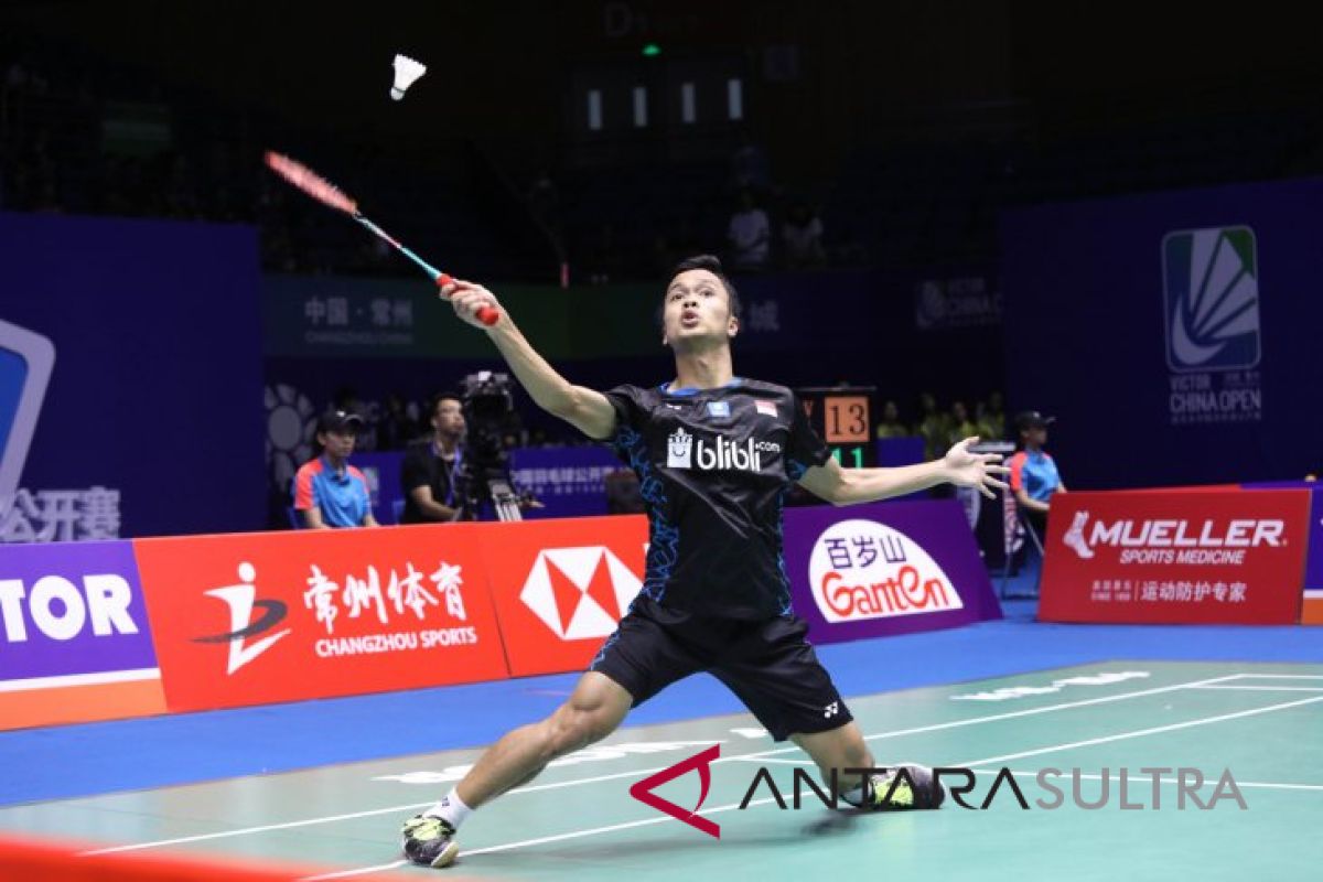 Tundukkan Chen Long, Ginting ke Semifinal China Terbuka