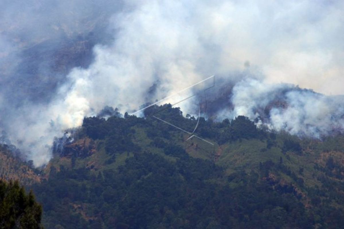 Lima ratusan pendaki Gunung Sumbing berhasil dievakuasi