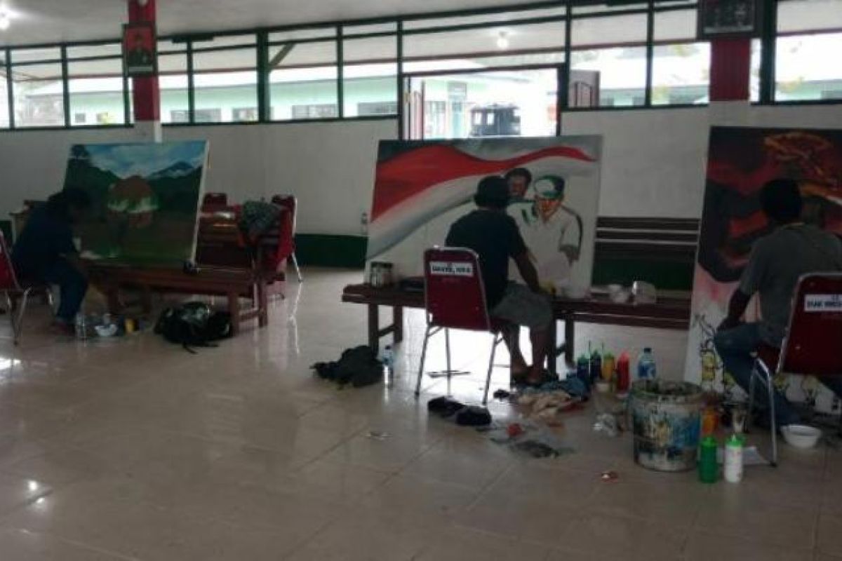 Kodim 1710/Mimika dukung pengembangan bakat seni lukis