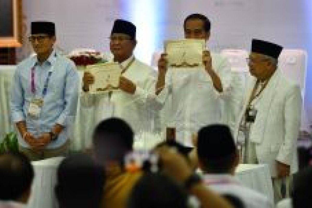 Pengundian capres tuntas, Jokowi-Ma'ruf 1 Prabowo-Sandiaga 2