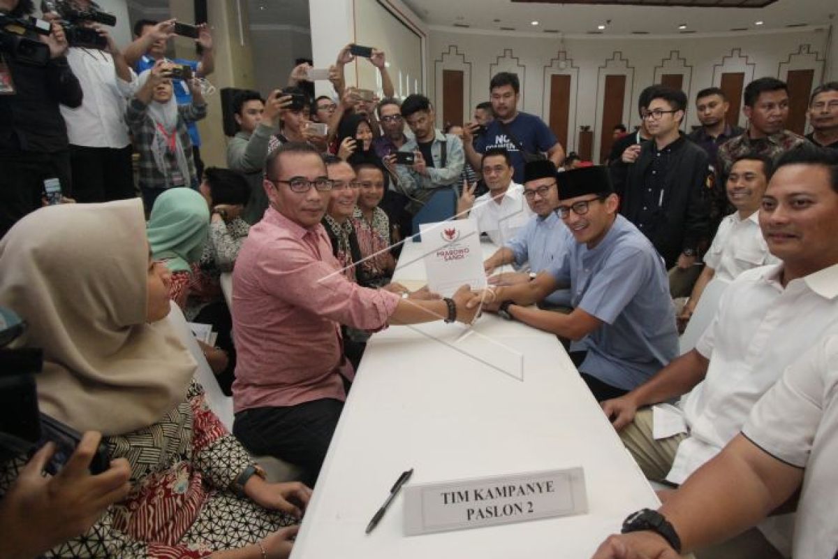 Dana kampanye awal Prabowo-Sandiaga Rp2 miliar