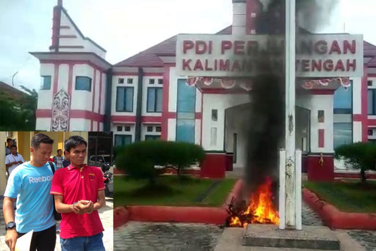 Ada orang bakar motor di Kantor PDI-P Kalteng, ini pernyataan Polres