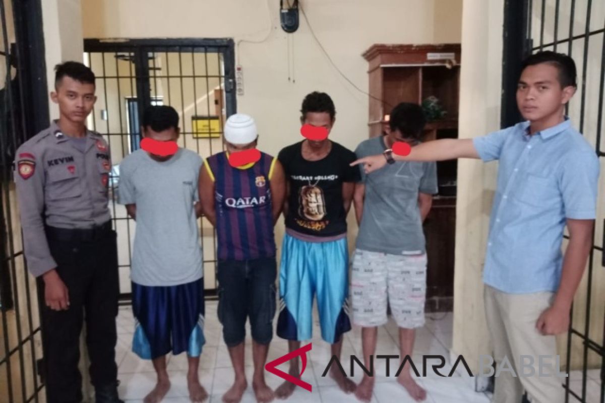 Polisi tetapkan empat tersangka pencuri timah di Unit Metalurgi Muntok