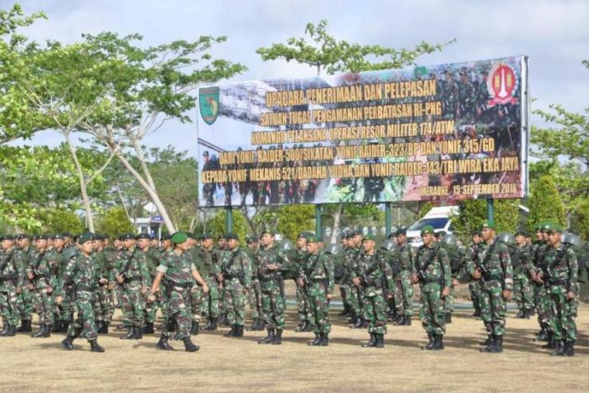 Kasdam Cenderawasih pimpin pelepasan dan penerimaan Satgas Perbatasan RI-PNG